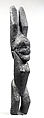 Figure, Dogon or Tellem blacksmith (?), Wood, sacrificial materials, Dogon or Tellem peoples (?)