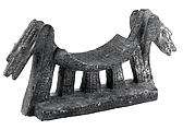 Headrest: Zoomorphic Heads, Dogon or Tellem blacksmith (?), Wood, Dogon or Tellem peoples (?)
