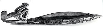 Bowl or Canoe Model, Wood, paint, Asmat people