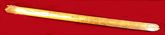 Tube of Ocher Pigment, Bamboo, ocher, Asmat people