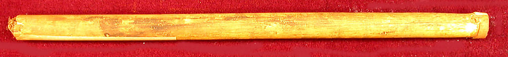 Tube of Ocher Pigment, Bamboo, ocher, Asmat people