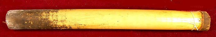 Tube of Ocher Pigment, Bamboo, ocher, Asmat people
