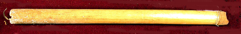 Tube of Ocher Pigment, Bamboo, ocher, Asmat people