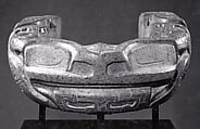 Frog yoke, Classic Veracruz artist(s), Greenstone, pigment (probably hematite), Veracruz