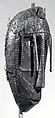 Mask (Dyoboli Koun), Wood, brass, cotton cloth, pigment, string, Bamana or Marka peoples (?)