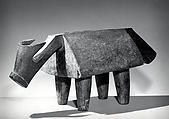 Drum: Zoomorphic, Wood, Yangere
