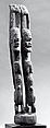 Figure: Twins, Dogon or Tellem blacksmith (?), Wood, encrustation, Dogon or Tellem peoples (?)