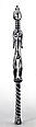 Staff: Female Figure, Wood, patina stain, Mende peoples