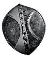 Shield, Leather, wood, pigment, fur, Maasai peoples