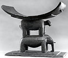Prestige Stool: Elephant and Leopard Base, Wood, Akan peoples