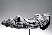 Finial from a Slit Gong, Wood, cowrie shells, Alamblak people