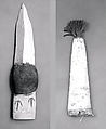 Knife and Sheath, Stone, wood, spinifex resin, bark, paint, feathers, fiber, Aranta (?)