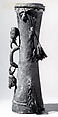 Drum, Per, Wood, lizard skin, fiber, sago palm leaves, Asmat people