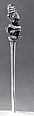 Lime Spoon with Seated Figure, Silver (cast), Inca