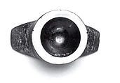 Lip Plug, Obsidian, Mexica (Aztec)
