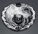 Nose Ornament, Gold, silver, gilded copper, stone, Moche