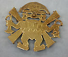Earflare Frontal, Moche artist, Gold, Moche