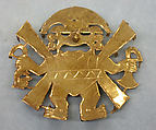 Earflare Frontal, Moche artist, Gold, Moche