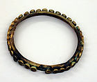 Earflare Fragment, Gold, stone, Moche