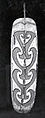 Shield, Wood, paint, sago palm leaves, Asmat people