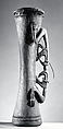 Drum, Wood, lizard skin, fiber, Asmat people