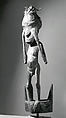 Suspension Hook (Samban, Tshambwan), Wood, cowrie shells, clay, hair, Iatmul people