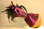 Feather Headdress, Feathers, vine, fiber, cotton cloth, string, Tikar