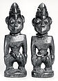 Twin Figure: Male (Ibeji), Wood, nails, beads, camwood powder, blueing, Yoruba peoples