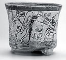 Vessel with mythological scene, Attributed to the Metropolitan Painter (active 7th–8th century CE), Ceramic, slip, Maya