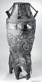 Drum: Elephant Base, Wood, pigment, hide, Asante