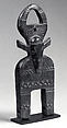 Heddle Pulley with Figure, Wood, Senufo peoples, Jimini group