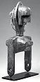 Heddle Pulley: Female Figure, Bamana numu (blacksmith), Wood, string, Bamana peoples