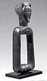 Heddle Pulley with Figure, Wood, Baule peoples