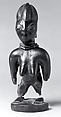 Twin Figure: Female (Ibeji), Wood, camwood powder, beads, nails, indigo, Yoruba peoples, Oyo group