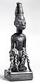 Twin Figure: Male (Ibeji), Agbonbiofe , possibly, Wood, camwood powder, nails, cowries, string, Yoruba peoples, Ekiti group