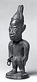 Twin Figure: Male (Ibeji), Wood, beads, fiber, camwood powder, Yoruba peoples
