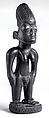 Twin Figure: Female (Ibeji), Wood, camwood powder, indigo, blueing, Yoruba peoples, Oyo group (?)