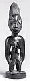 Twin Figure: Female (Ibeji), Yoruba artist, Wood, camwood powder, beads, Yoruba peoples
