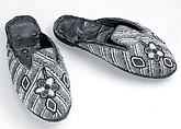 Shoe (Bata ileke), Yoruba artist, Leather, cloth, beads, iron tacks, Yoruba peoples