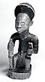 Figure: Seated Male, Wood, pigment, Kongo peoples