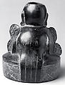 Vessel with mythical bird of prey, Olmec artist(s), Ceramic, hematite, Olmec Tradition artist, Central Highlands, Mexico