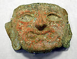 Face Mask, Copper (hammered), cinnabar, Moche
