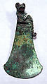 Knife, Feline, Copper (cast), shell, turquoise, Moche