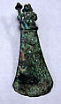 Ceremonial Knife (Tumi), Copper (cast), turquoise, pyrite, Moche
