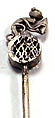 Pin, Silver (hammered), Chimú or Inca