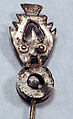 Pin, Silver (hammered), Chimú or Inca