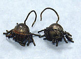 Pair of Earrings, Silver, Fon peoples