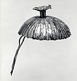 Umbrella Brooch, Silver, Fon peoples