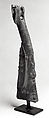 Rifle Fragment, Dogon blacksmith, Wood, brass tacks, iron, Dogon peoples