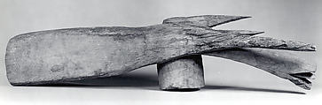 Jo Figure: Elephant Head, Bamana numu (blacksmith), Wood, pigment, Bamana peoples